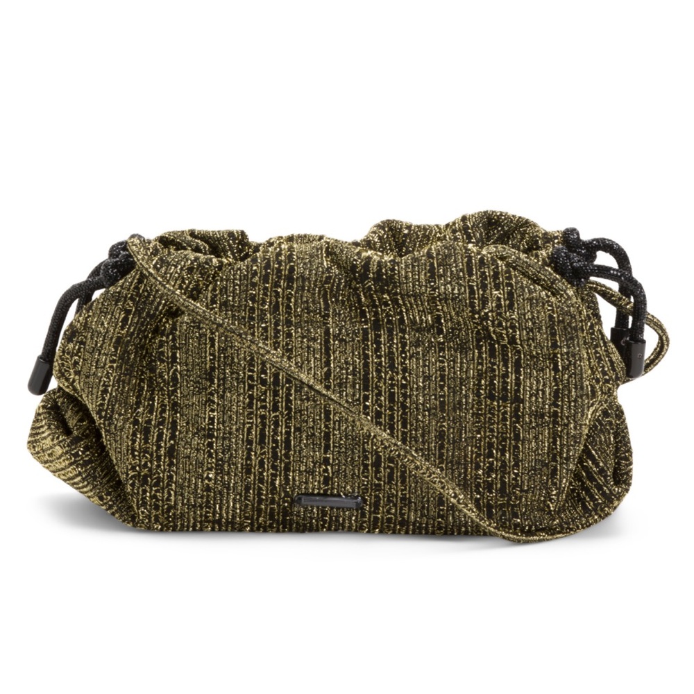 Rebecca Minkoff tied up clutch with shoulder strap